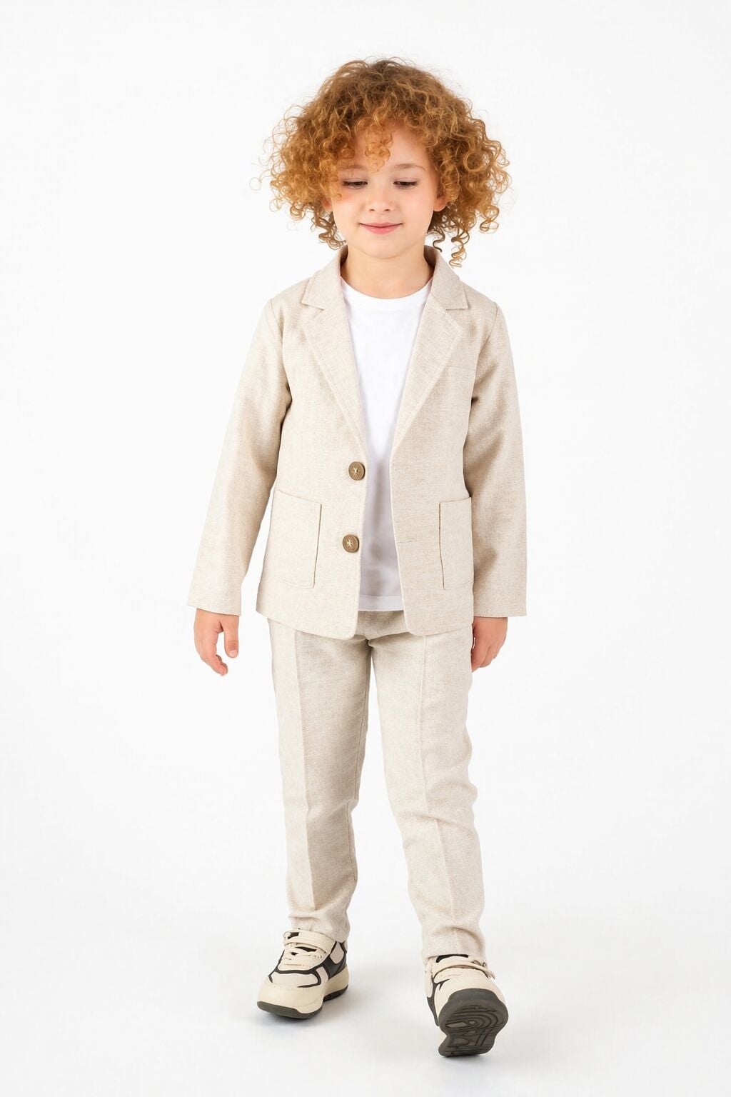 Luvante Erkek Çocuk 3 'lü Takım Bej - 13 Yaş