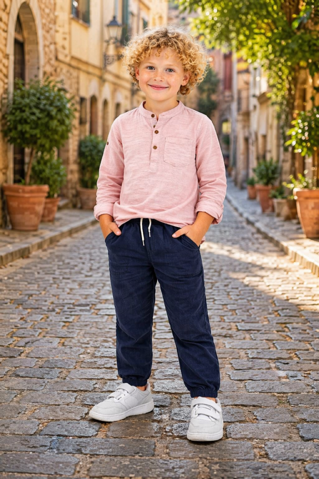 Vandino Erkek Çocuk 2 'li Takım Toz pembe - 3 Yaş