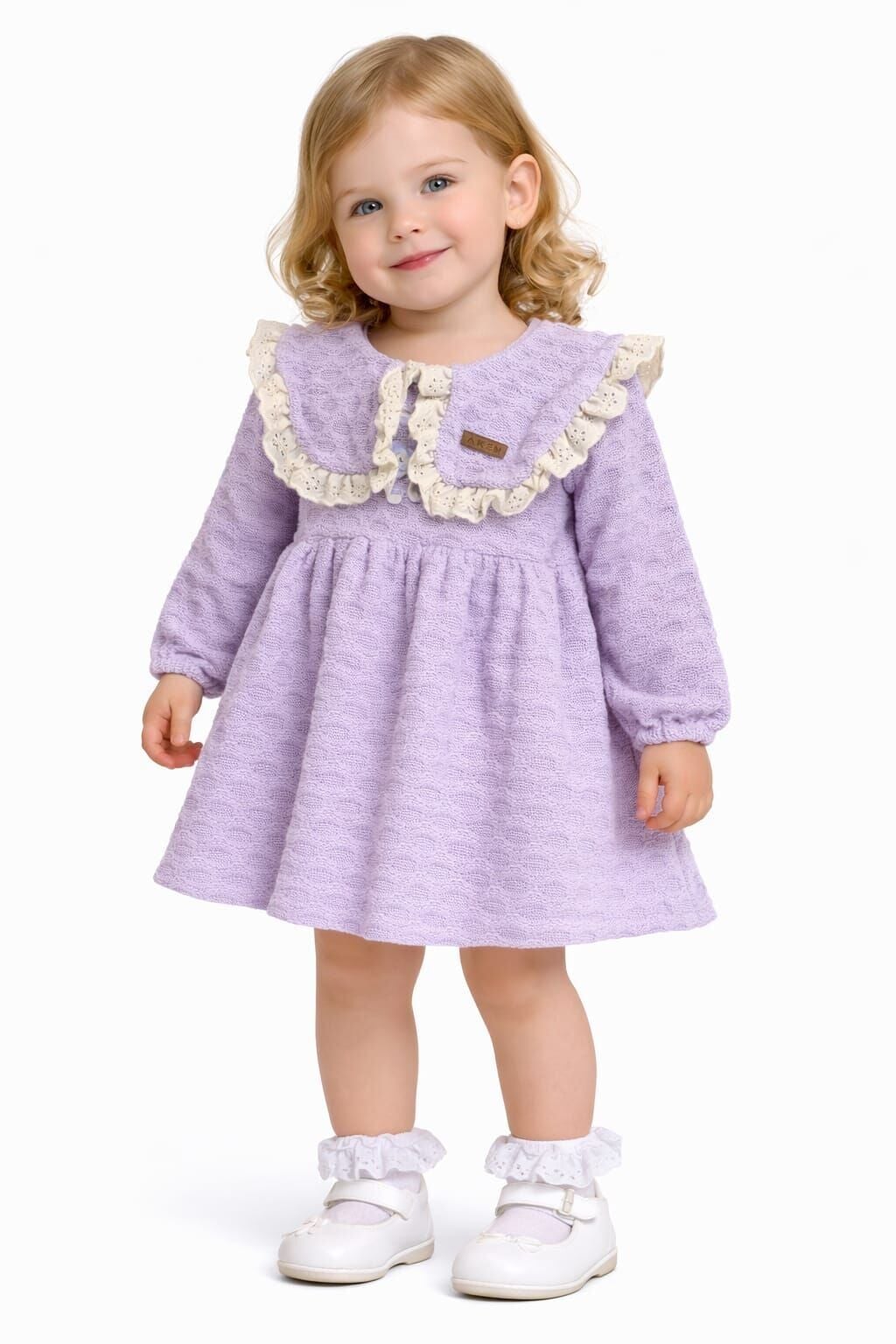 Melis Kız Bebek Elbise 6-9 ay - Lila