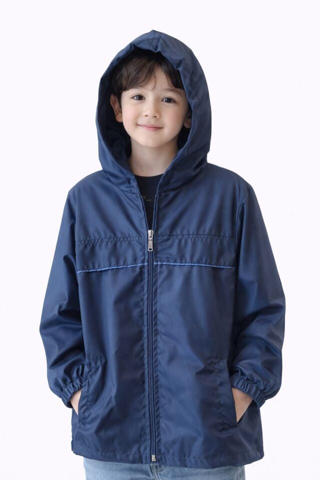 Orin Erkek Çocuk Yağmurluk (İçi Pamuk Astarlı) 11 Yaş - Mavi
