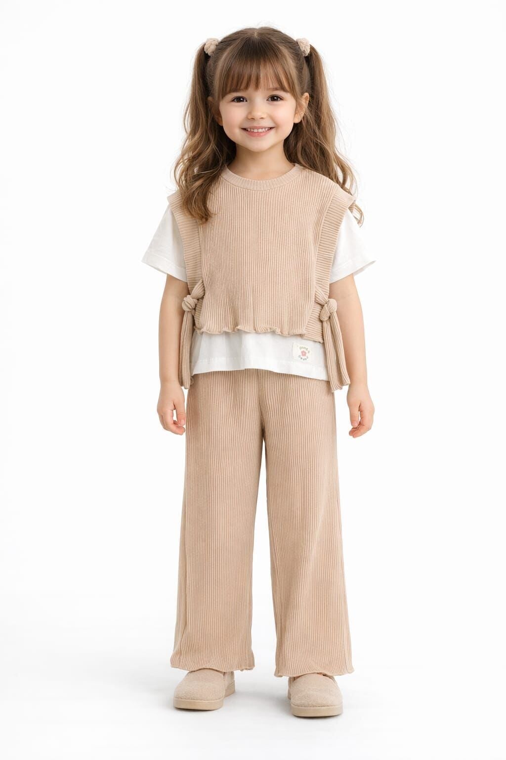 Aria Kız Çocuk 3’lü Takım 7 Yaş - Bej