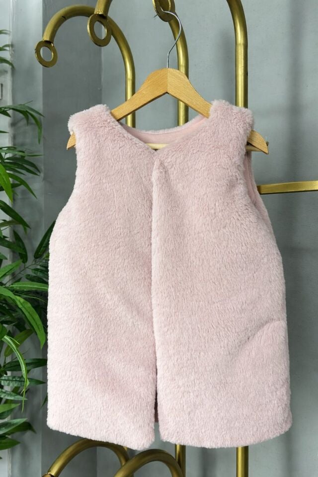 KIZ ÇOCUK PELUŞ YELEK Pembe - 13 Yaş