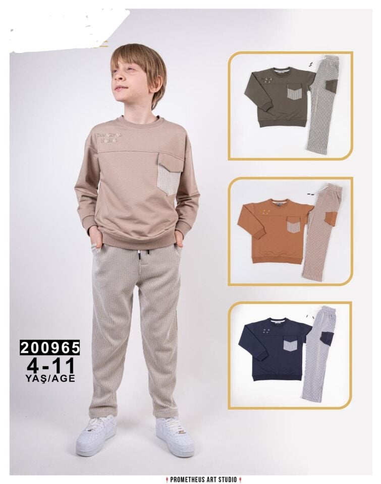 ERKEK ÇOCUK EŞOFMAN TAKIMI Siyah - 10 - 11 Yaş