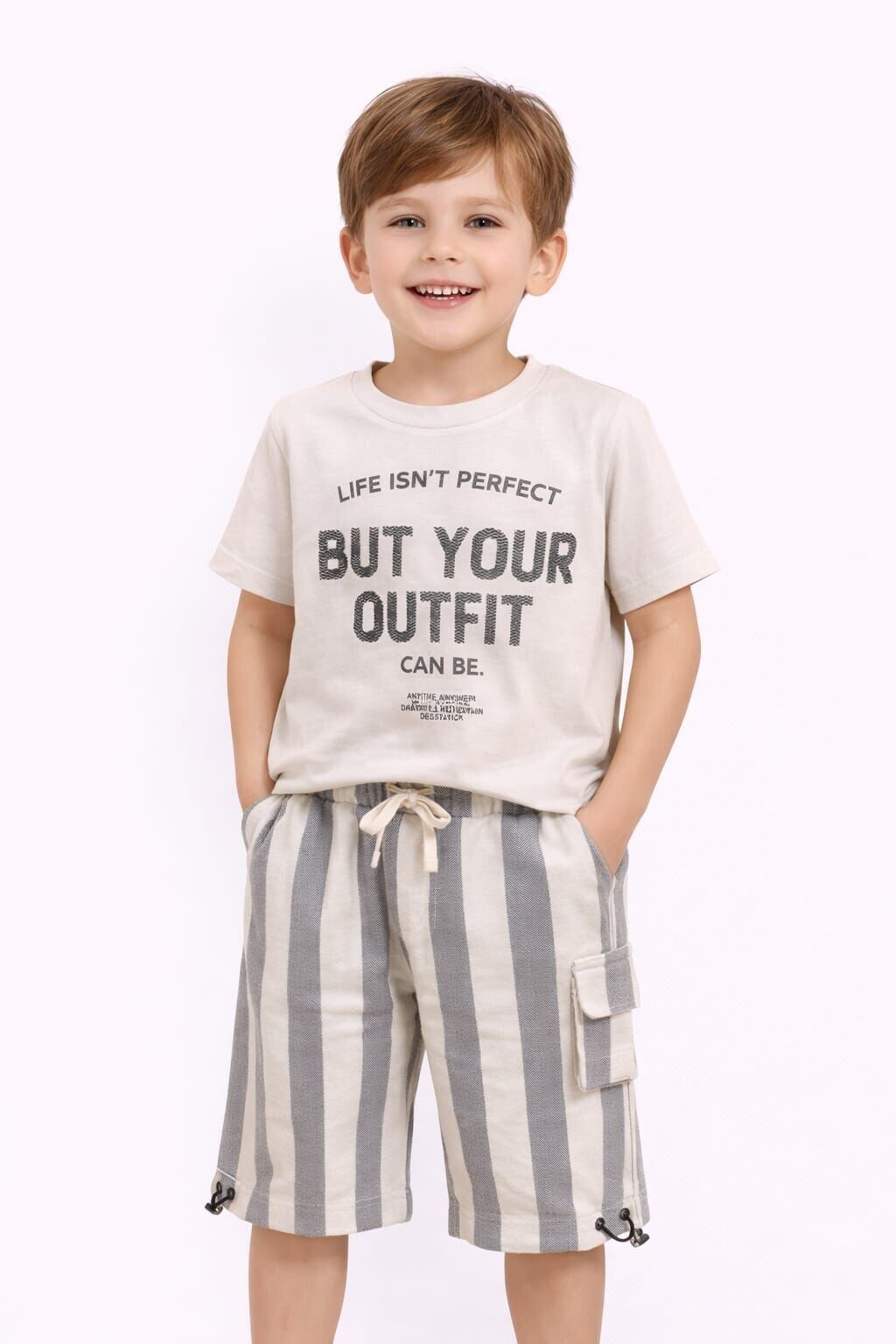 Vian Erkek Çocuk 2’li Takım 5 Yaş - Gri