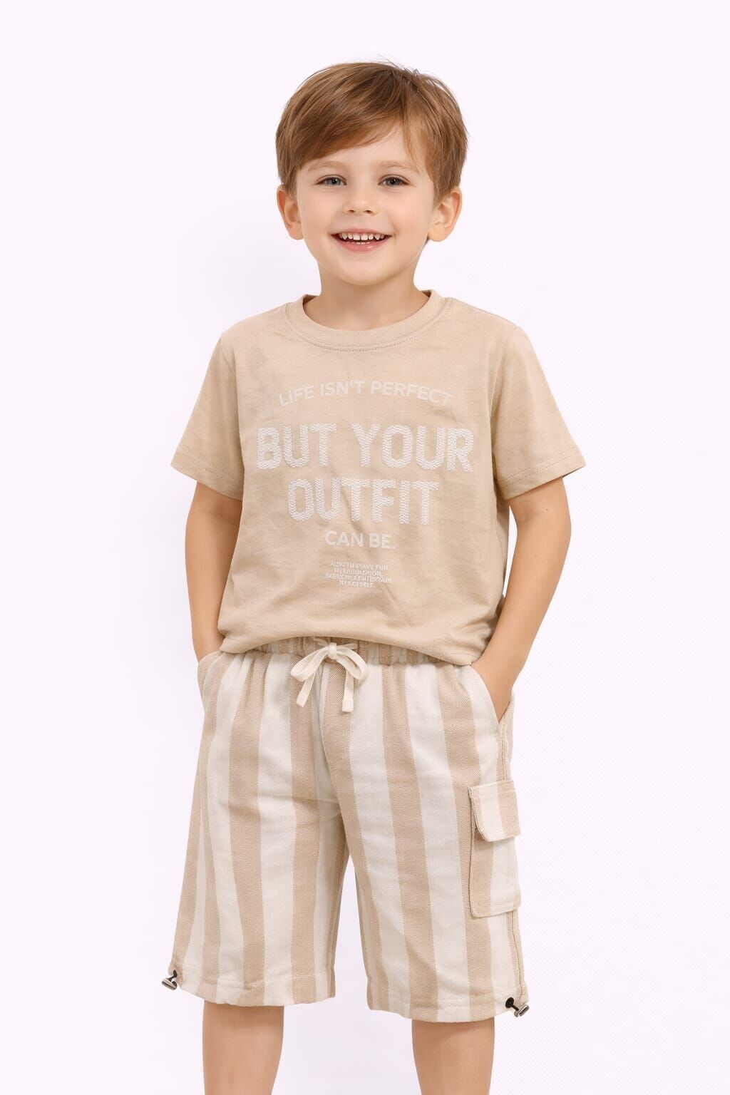 Vian Erkek Çocuk 2’li Takım 6 Yaş - Kahverengi
