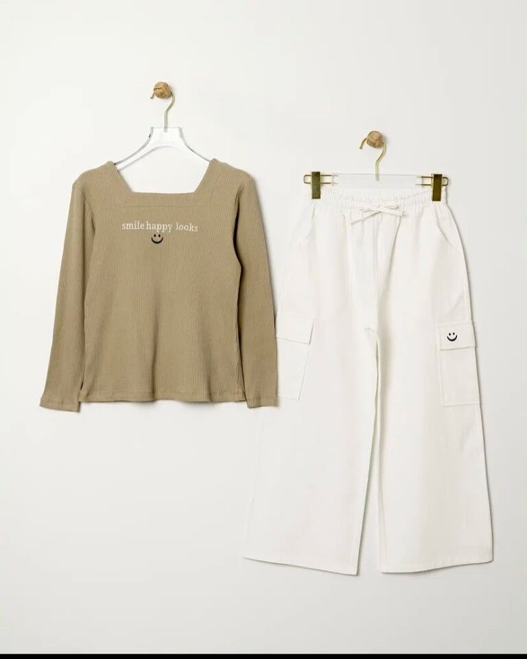 KIZ ÇOCUK KARGO PANTOLLU TAKIM