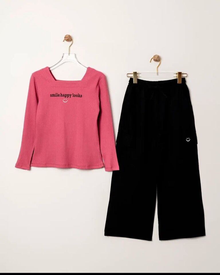 KIZ ÇOCUK KARGO PANTOLLU TAKIM