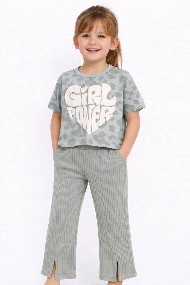 Vina Kız Çocuk ve Bebek 2’li Takım 5 Yaş - Su Yeşili