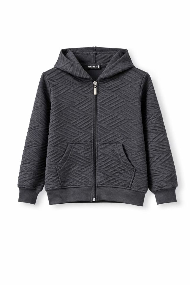 KAPİTONE FERMUARLI KAPÜŞONLU SWEATSHİRT