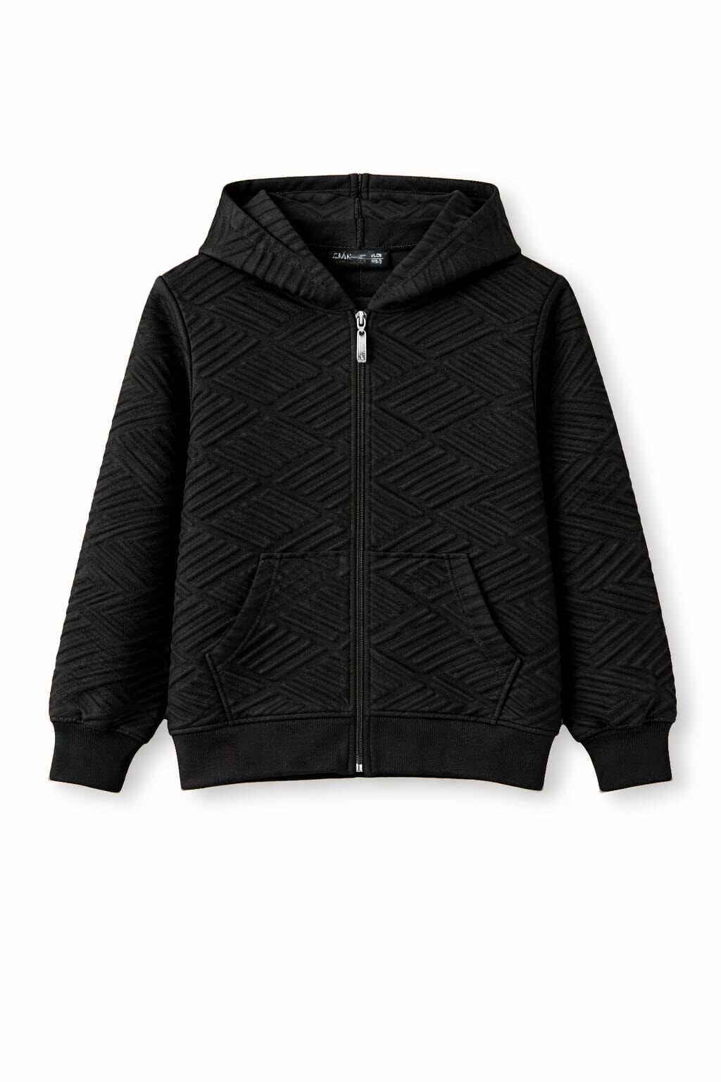 KAPİTONE FERMUARLI KAPÜŞONLU SWEATSHİRT Kahverengi - 11 - 12 Yaş