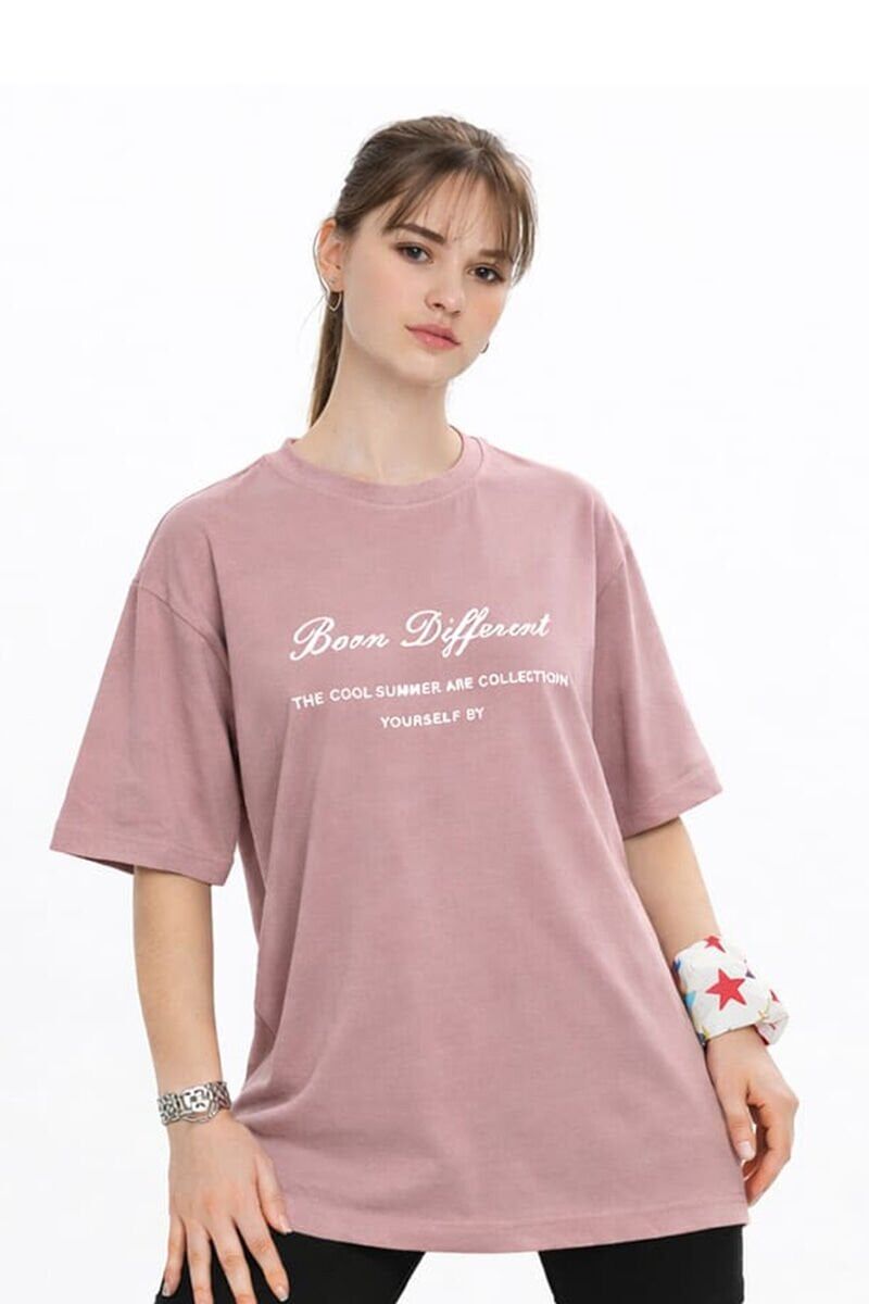 Pera Unisex Oversize T-Shirt 10 Yaş - Pembe