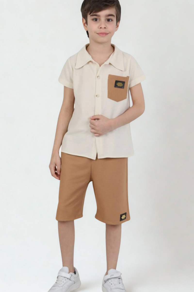 Roven Erkek Çocuk 2’li Takım Kahverengi / Açık - 11-12 yaş