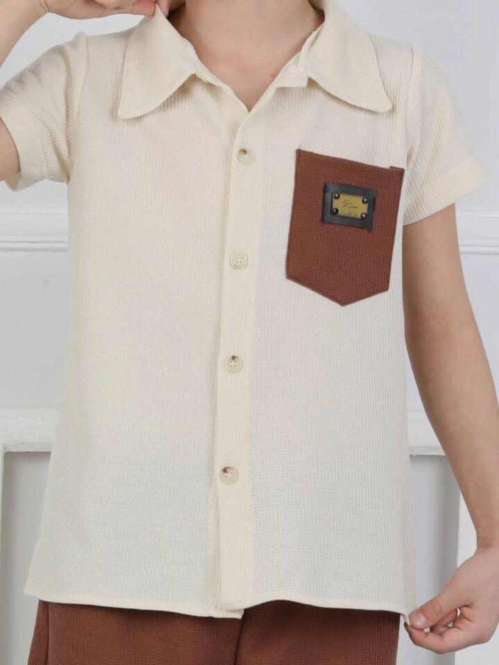 Roven Erkek Çocuk 2’li Takım Kahverengi / Koyu - 11-12 yaş