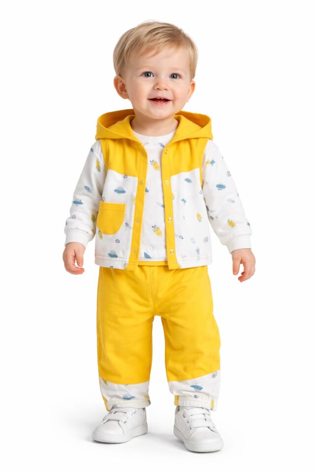 Siva Erkek Bebek 3’lü Takım 1 yaş - Kahverengi