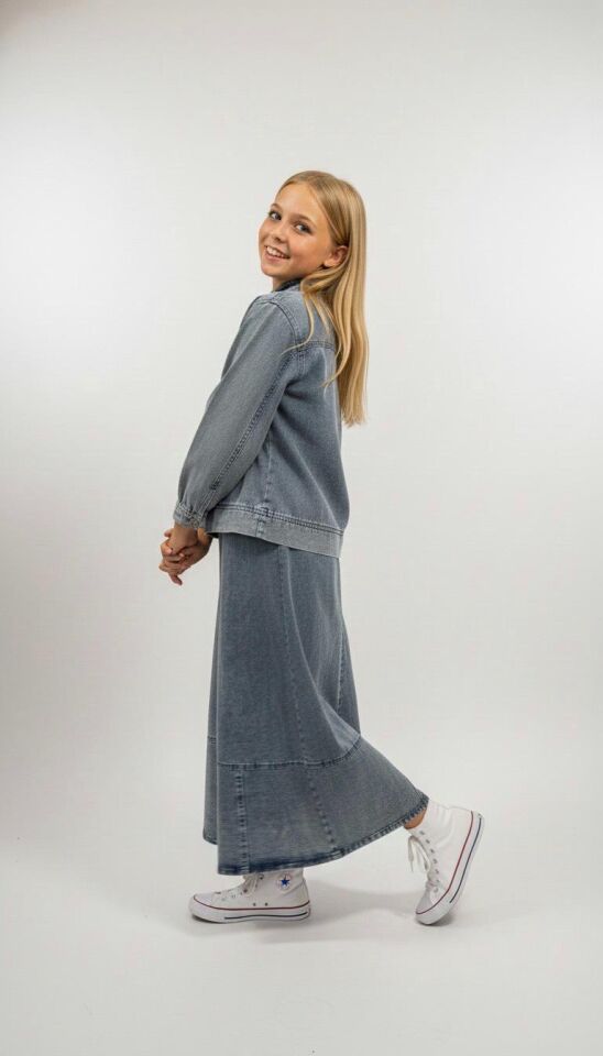 Denim Etek Gömlek Set