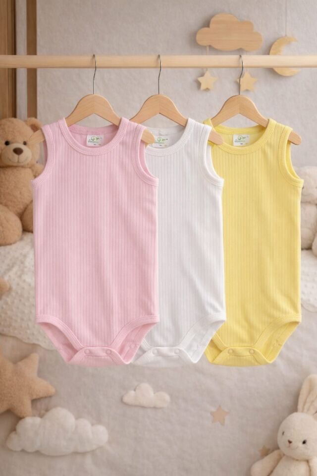 FİTİLLİ ÇITÇITLI ASKILI BADİ Pembe - 6 Yaş