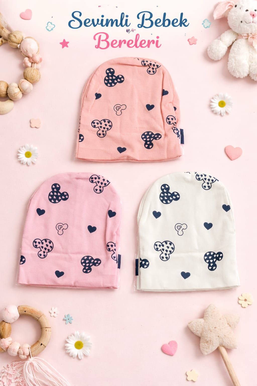 Vilen Kız Bebek Bere 2-5 Yaş - Beyaz