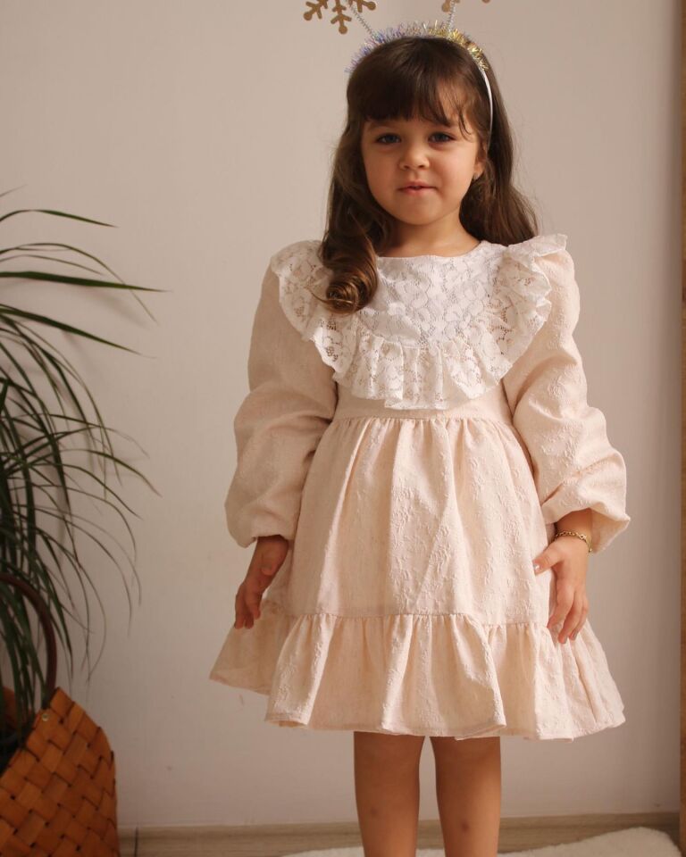 Dantel Davet Elbise İçi Pamuk Astarlı