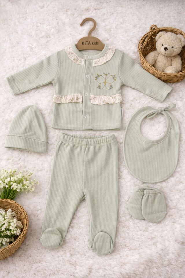 % PAMUK KELEBEK NAKIŞLI 5'Lİ HASTANE ÇIKIŞI