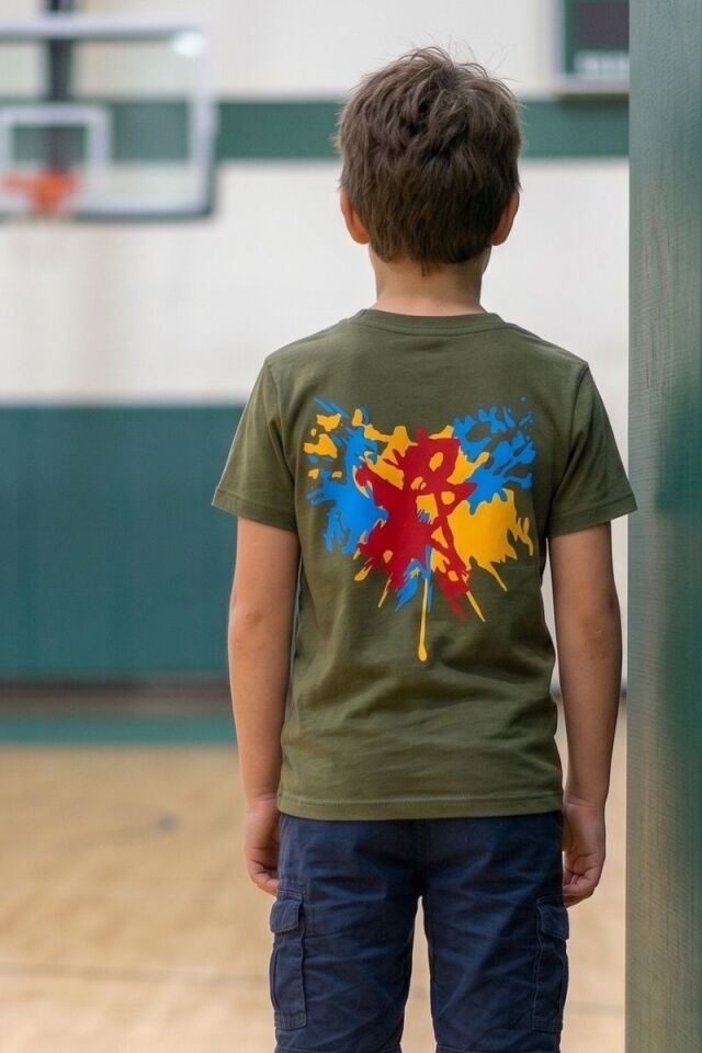 Toren Erkek Çocuk Likralı T-Shirt Yeşil - 7 Yaş