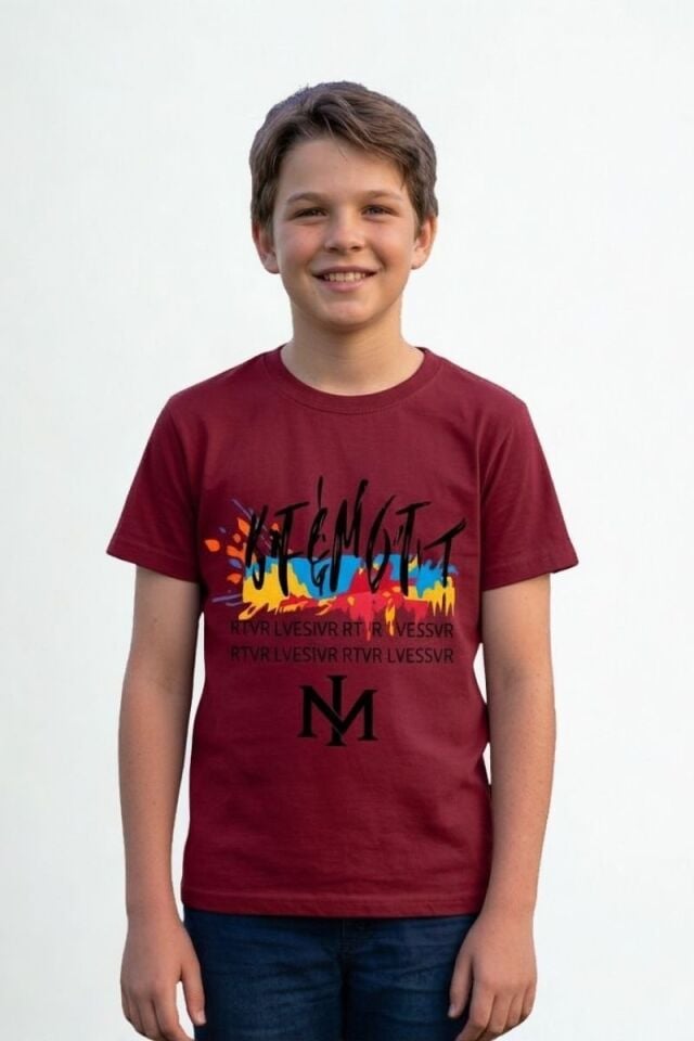 Toren Erkek Çocuk Likralı T-Shirt Kırmızı - 12 Yaş