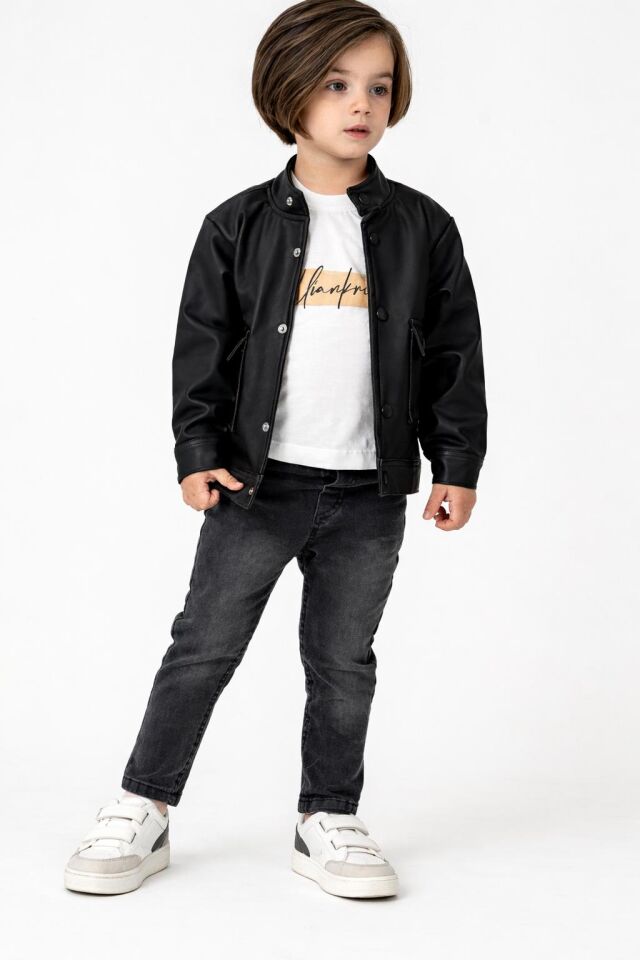 AYLIK DERİ CEKETLİ 3'LÜ TAKIM