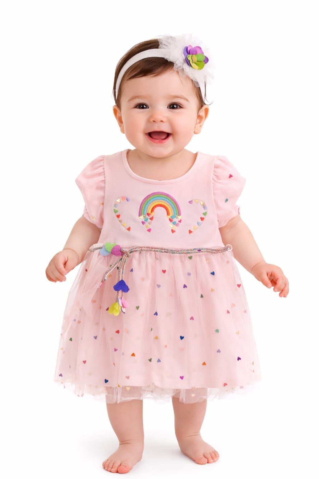Leva Kız Bebek Elbise 0-3 ay - Pembe