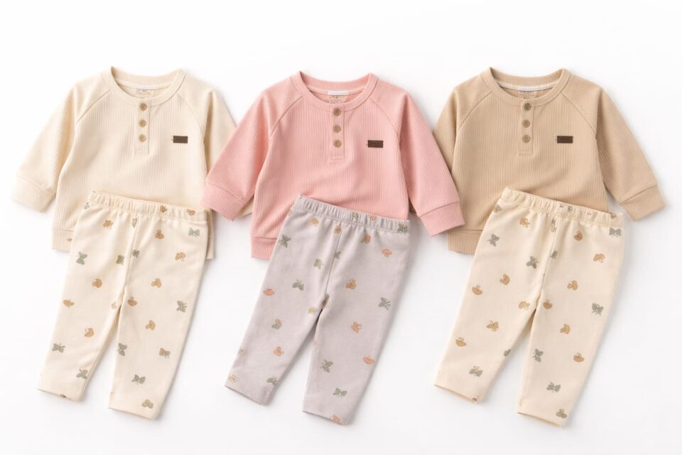 KIZ BEBEK PAMUKLU 2'Lİ RİBANA ÜST DESENLİ TAYT TAKIM