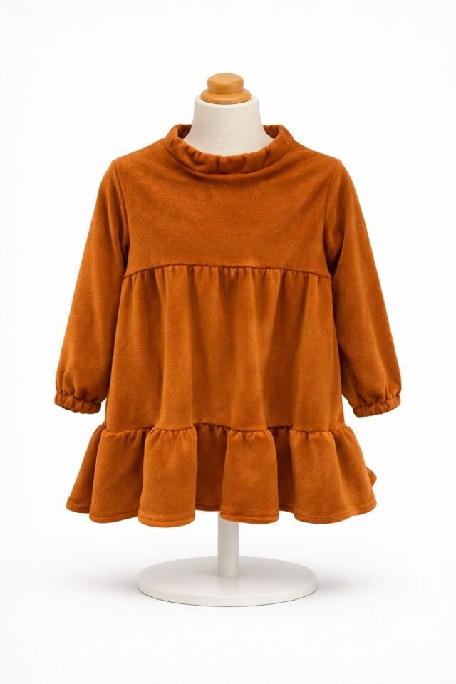 KIZ BEBEK KADİFE ELBİSE