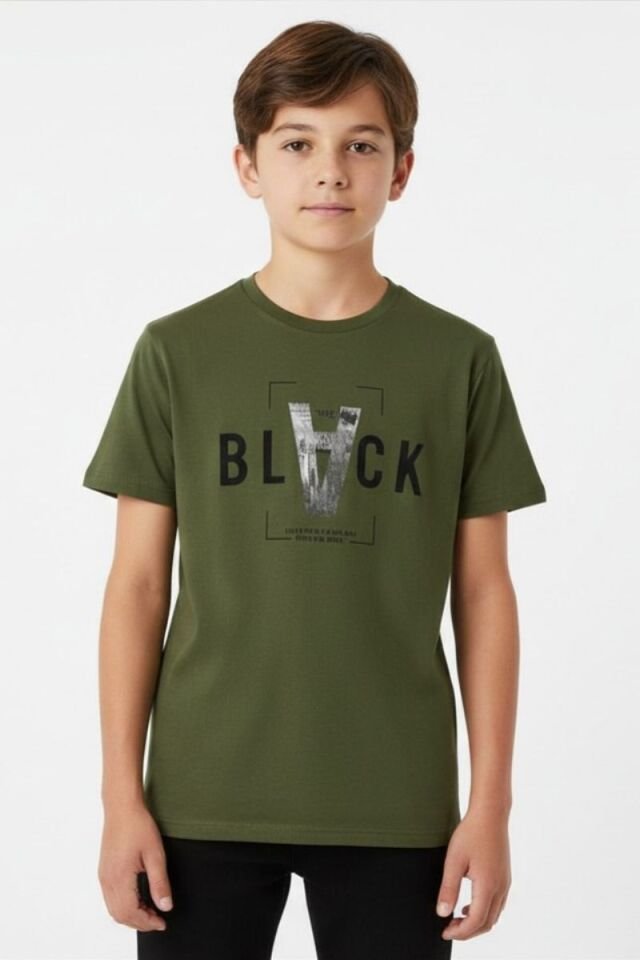 Razor Erkek Çocuk Likralı T-Shirt 9 Yaş - Yeşil