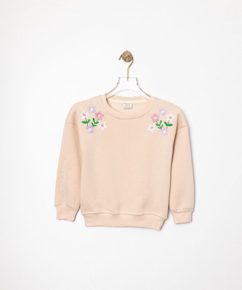 Papatya Nakışlı Sweat