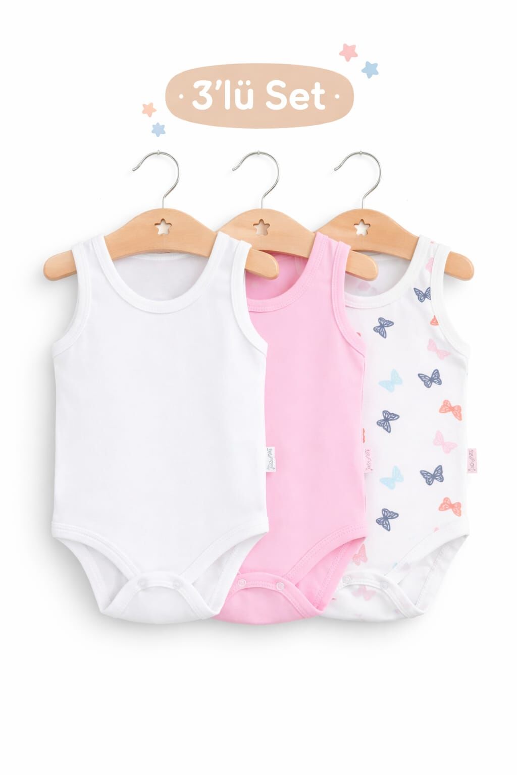 0-3 AY 3'LÜ SET CITCITLI BADİ