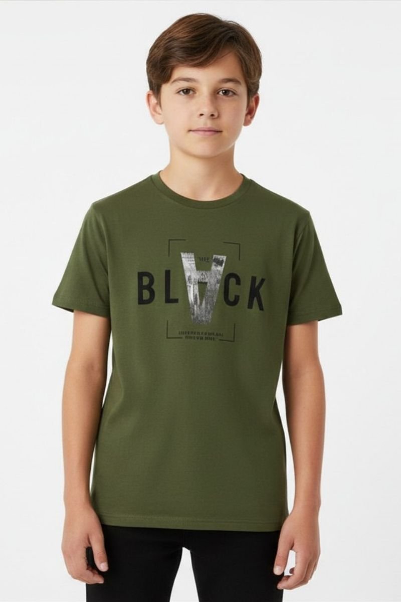 Razor Erkek Çocuk Likralı T-Shirt 16 Yaş - Yeşil