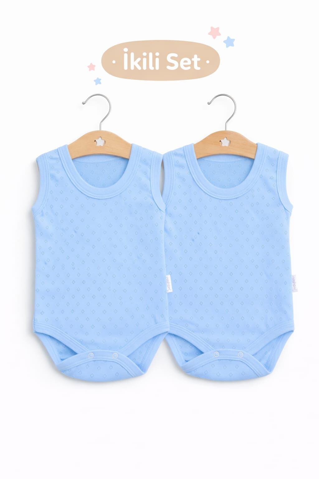 %100 PAMUK 2'Lİ SET ÇITÇITLI BADİ