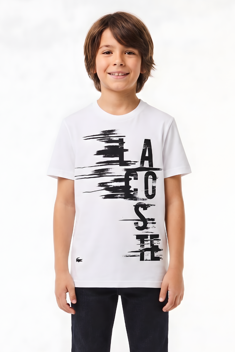 Kupa Erkek Çocuk Likralı T-Shirt Beyaz - 13 Yaş