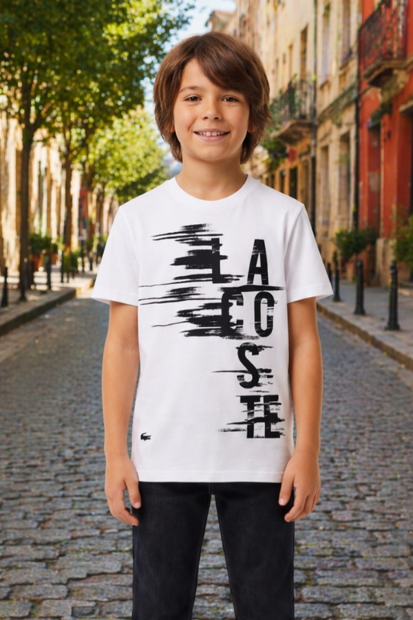 Kupa Erkek Çocuk Likralı T-Shirt 10 Yaş - Beyaz