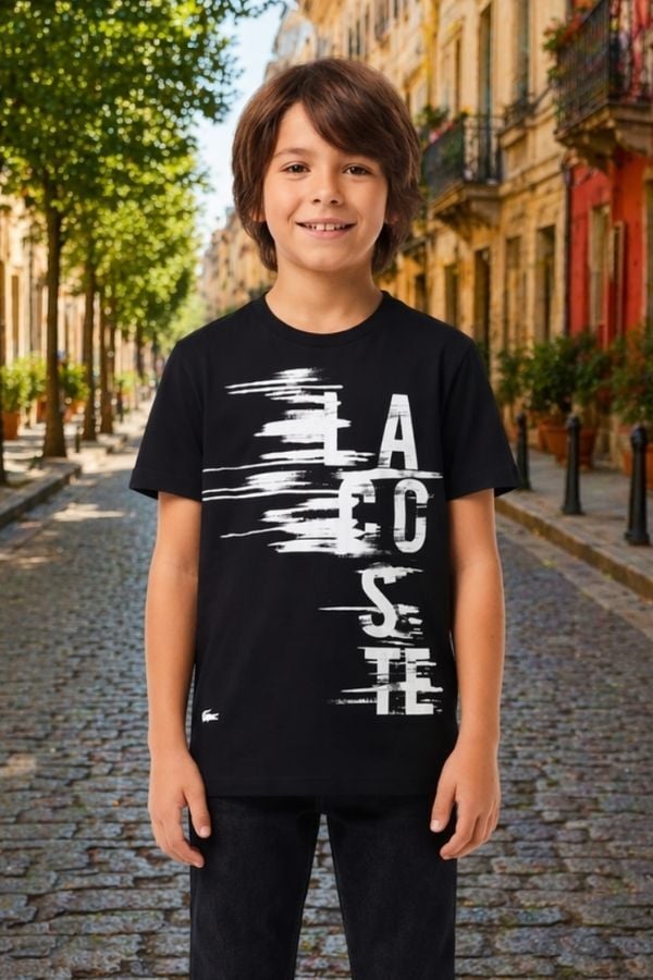 Kupa Erkek Çocuk Likralı T-Shirt 14 Yaş - Siyah