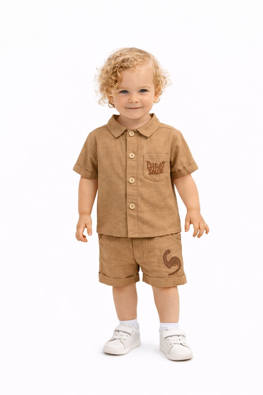 Kirel Erkek Bebek 2’li Takım 6-9 ay - Kahverengi