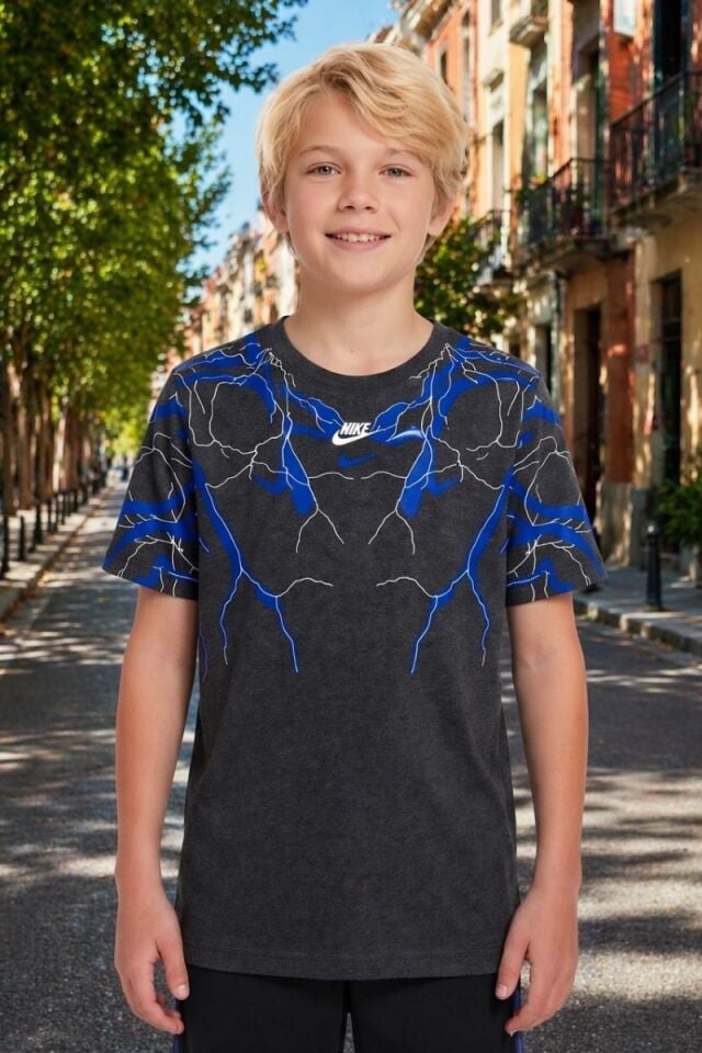 Loki Erkek Çocuk Likralı T-Shirt 12 Yaş - Koyu Gri