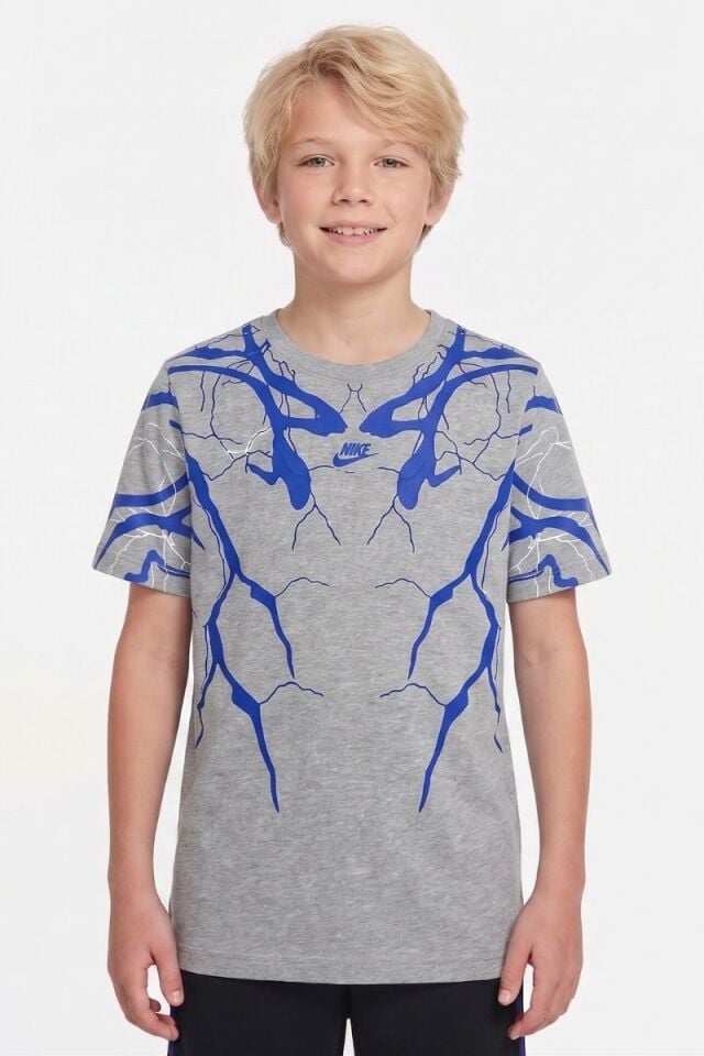 Loki Erkek Çocuk Likralı T-Shirt Açık Gri - 8 Yaş