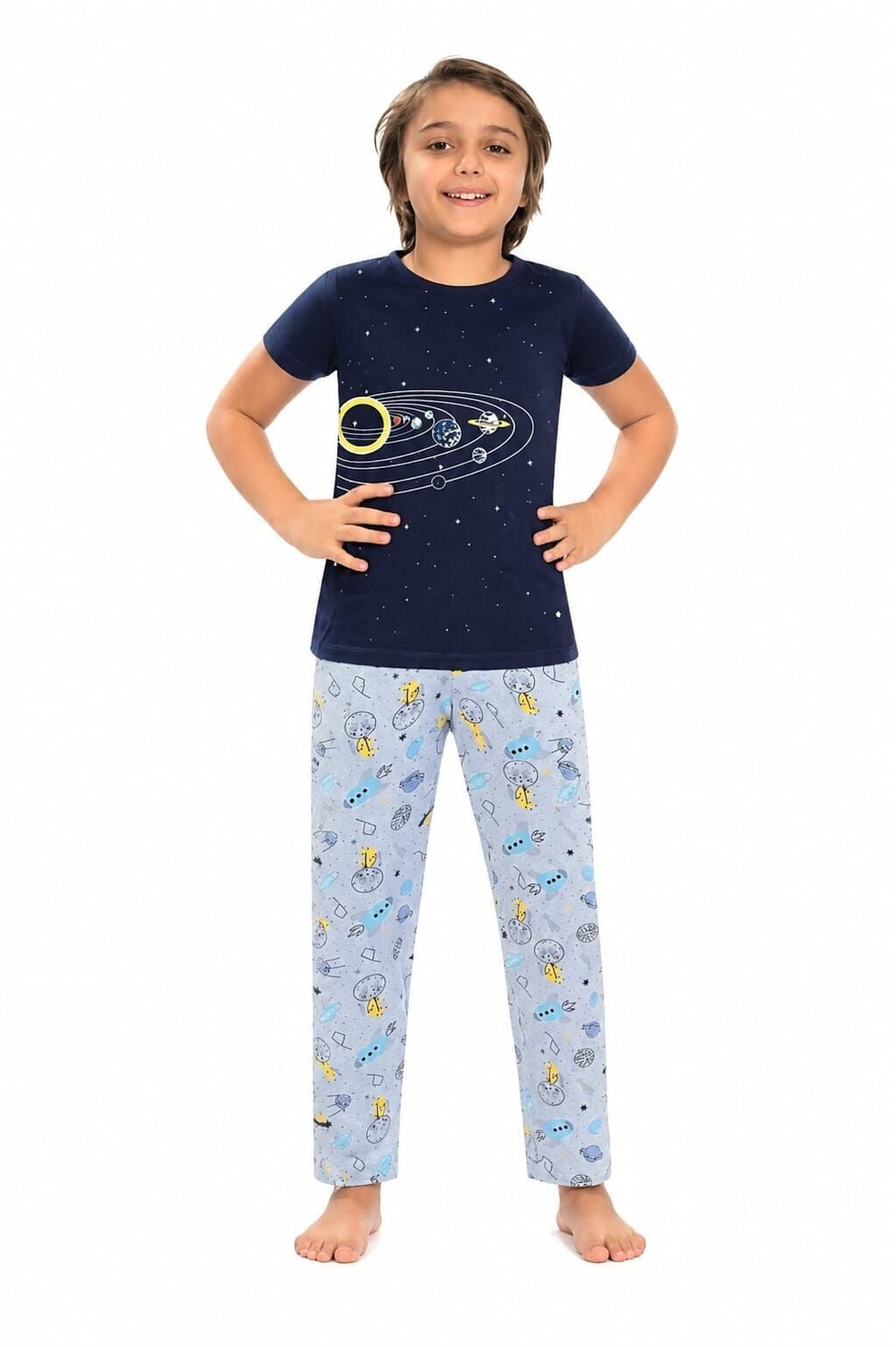 Reka Erkek Çocuk Pijama Takımı 10-11 yaş - Mavi