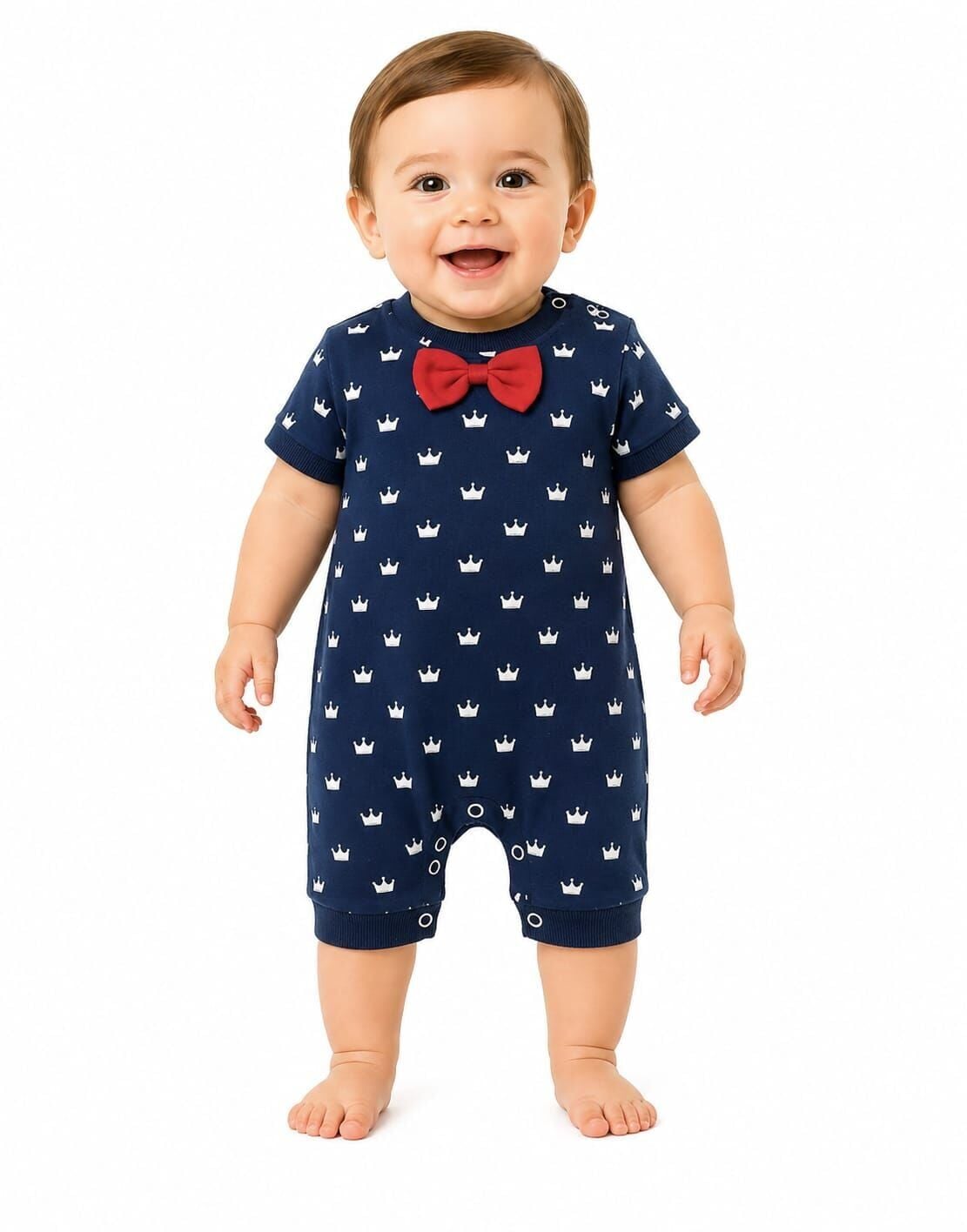 Kivon Erkek Bebek Çıtçıtlı Tulum 12 Ay - Lacivert