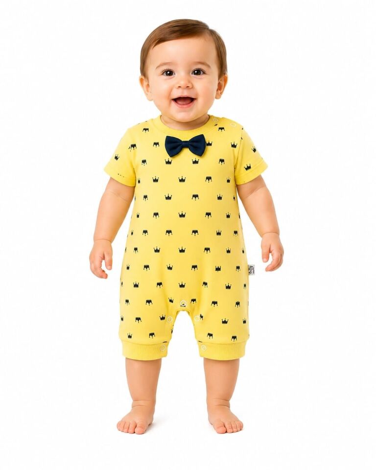 Kivon Erkek Bebek Çıtçıtlı Tulum 18 Ay - Sarı