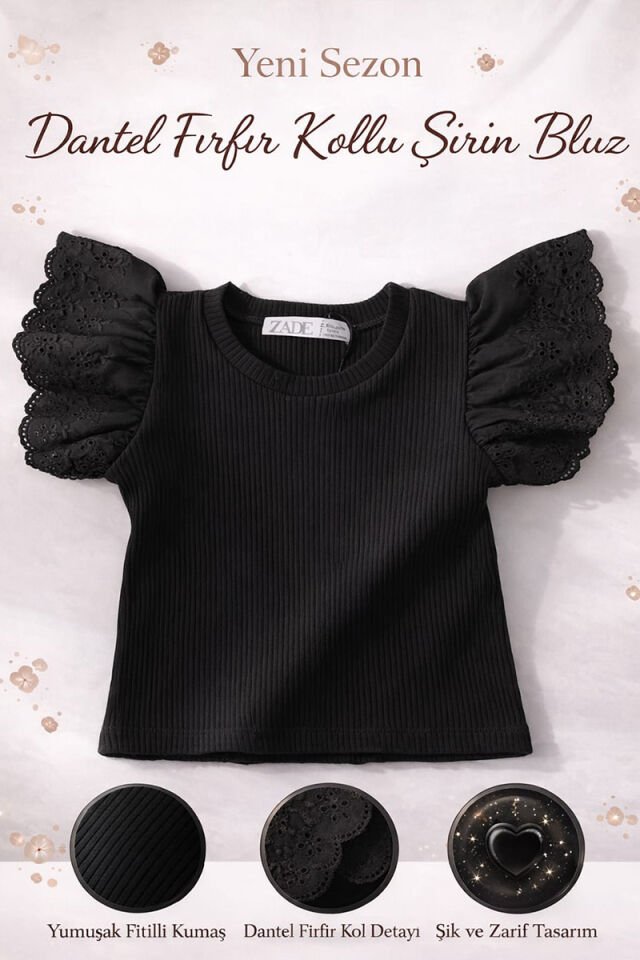 Alya Kız Çocuk ve Kız Bebek Body 4-5 yaş - Siyah