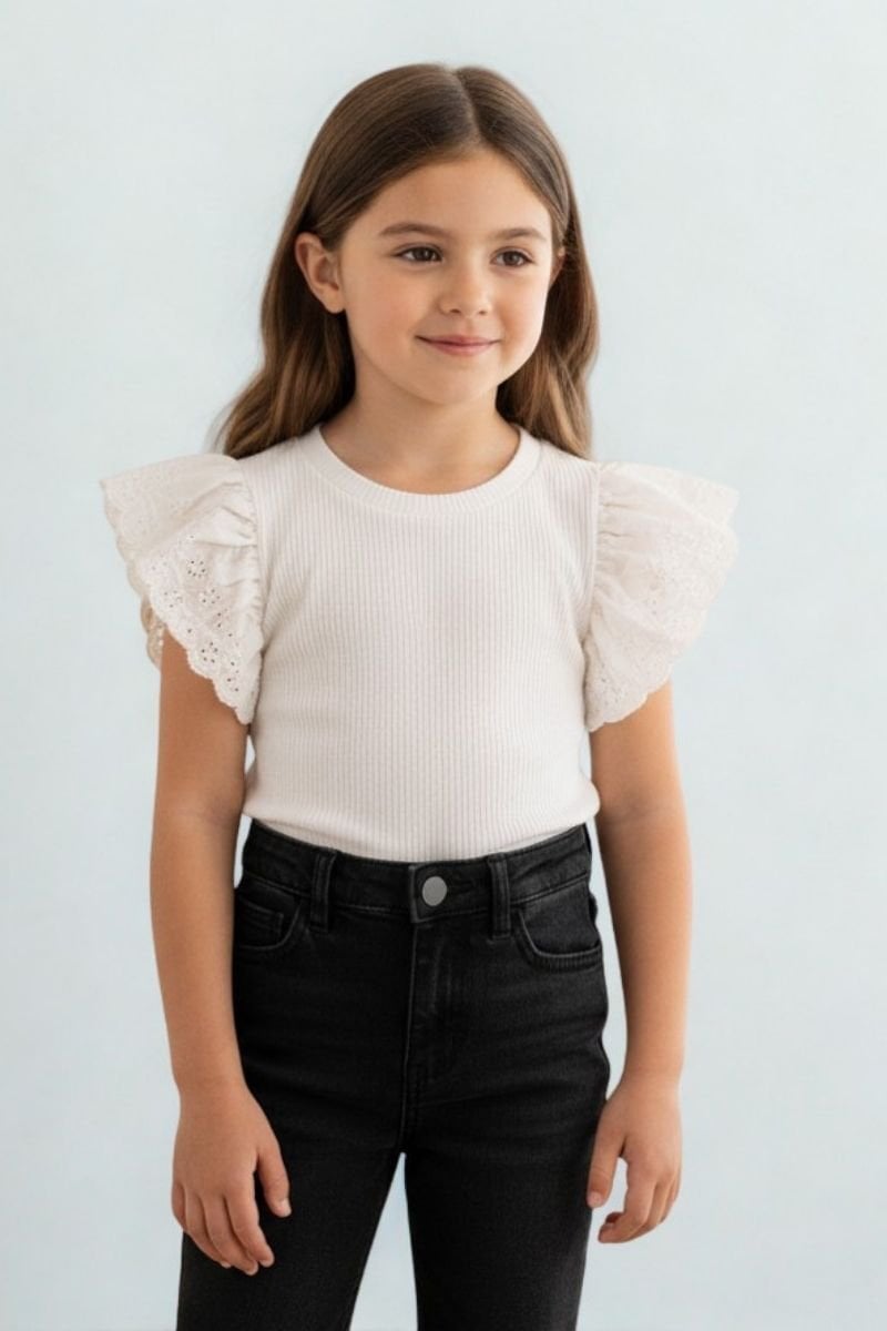 Alya Kız Çocuk ve Kız Bebek Body 4-5 yaş - Beyaz