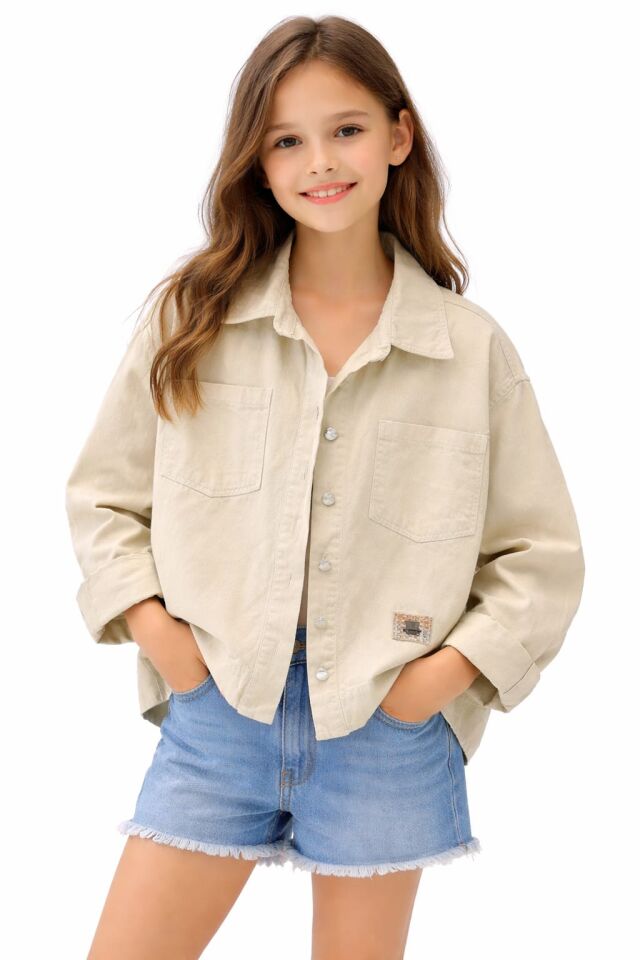 Lara Kız Çocuk Kabardin Kumaş Ceket 16 Yaş - Yeşil