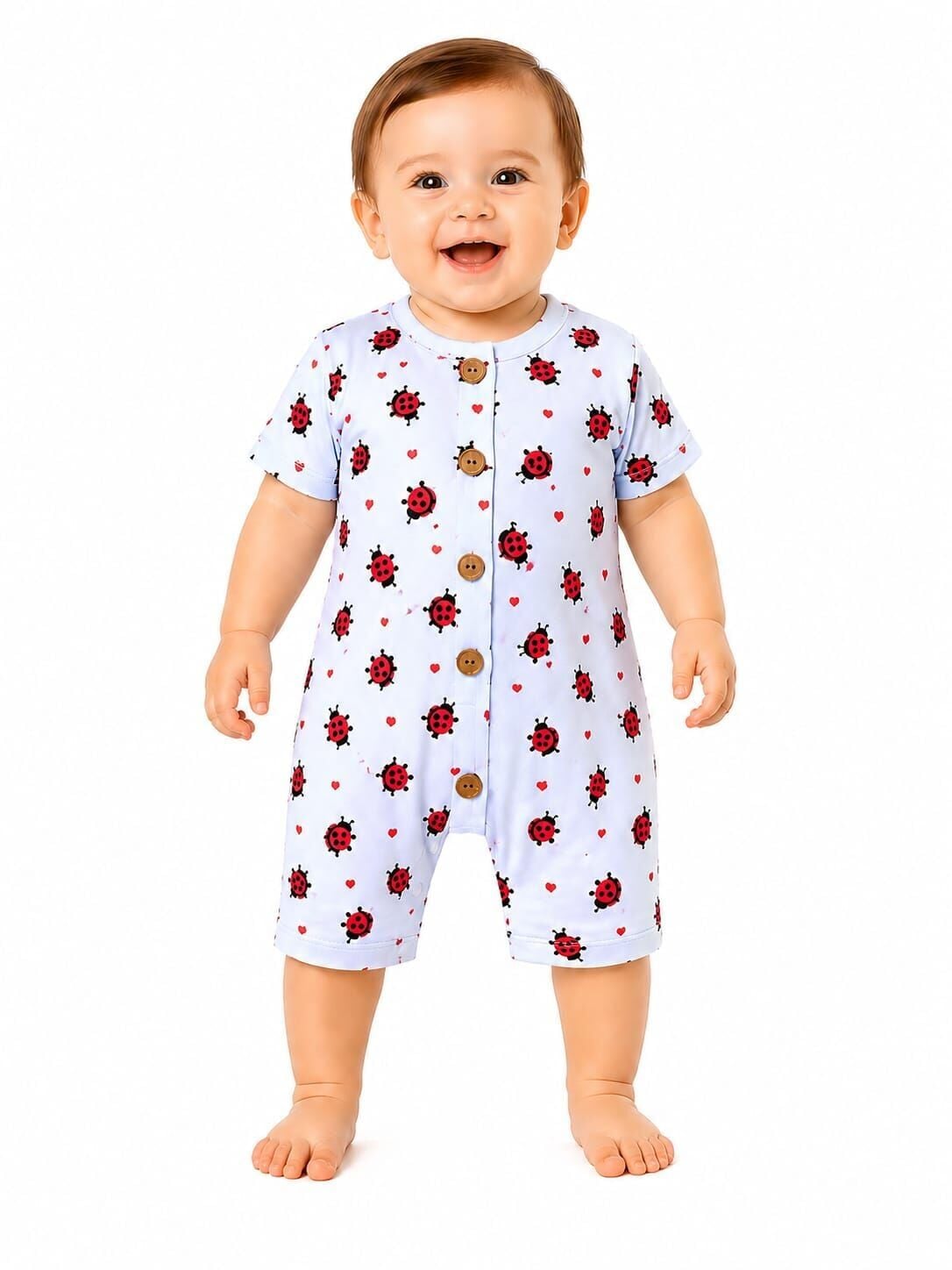 Velis Unisex Bebek Düğmeli Tulum 18 Ay - Mavi