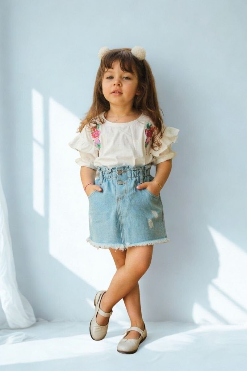 Lidya Kız Çocuk 2’li Takım 7-8 yaş - Beyaz