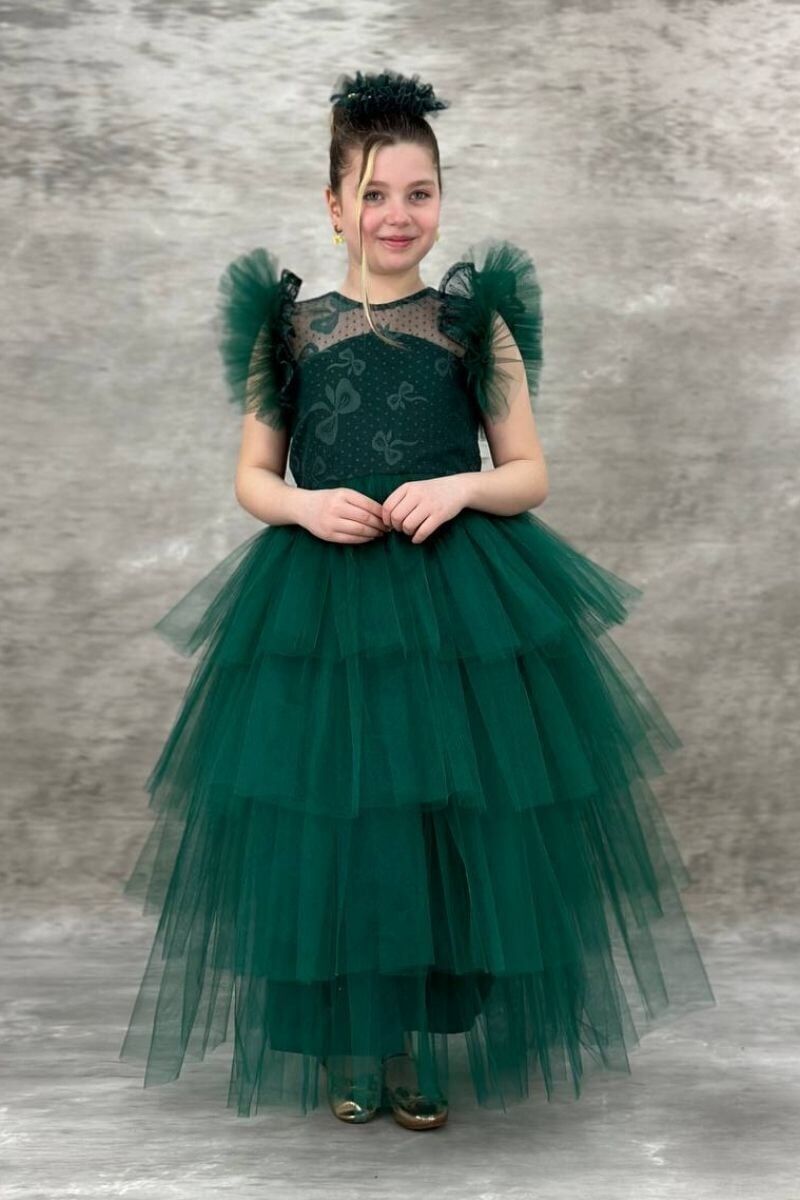 Loren Kız Çocuk Abiye 8 Yaş - Yeşil