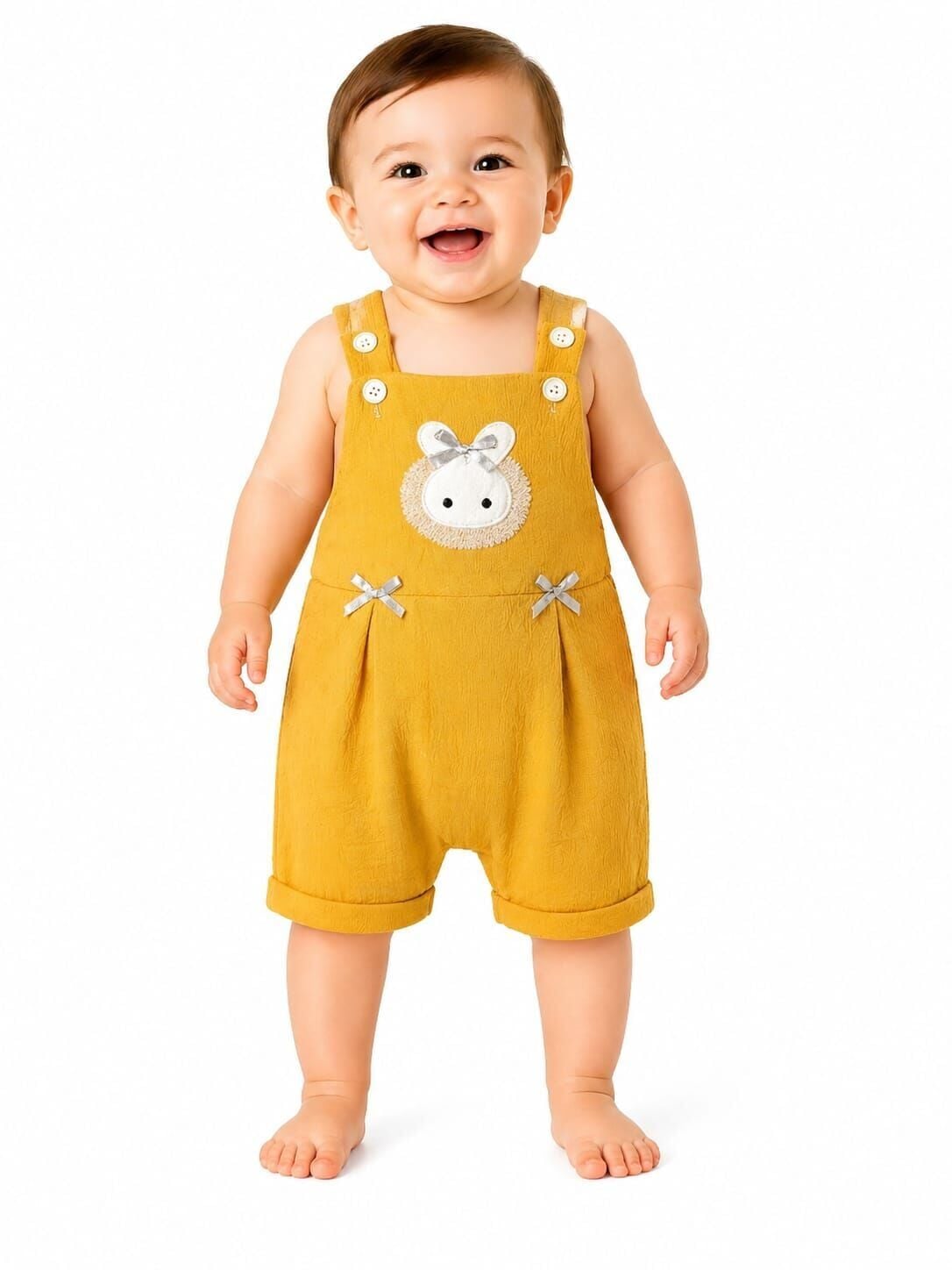 Zeyro Kız Bebek Salopet 18-24 ay - Sarı